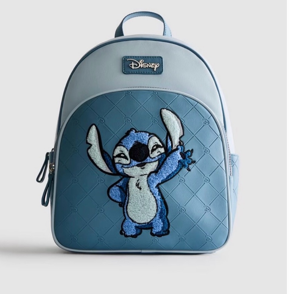 Primark Light Blue Stitch Backpack. NWT